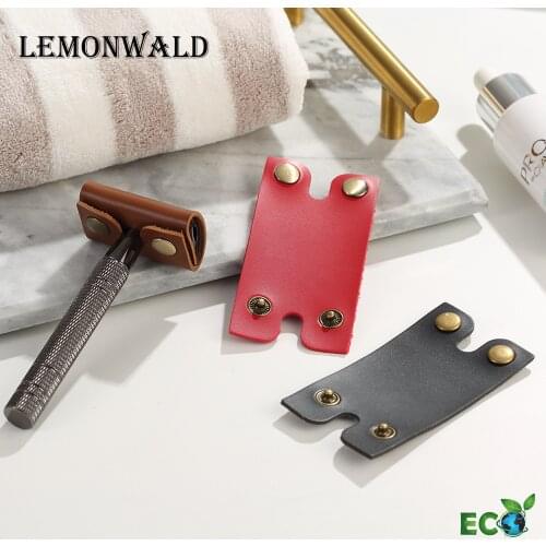 LEMONWALD Safety Razor Protective Cover, Cutter Head Protective Cover, Leather Protective Cover