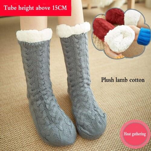 Socks Women Autumn and Winter Thicken Plus Velvet Floor Socks Adult Home Slippers Women Socks Warm Sleeping Carpet Socks