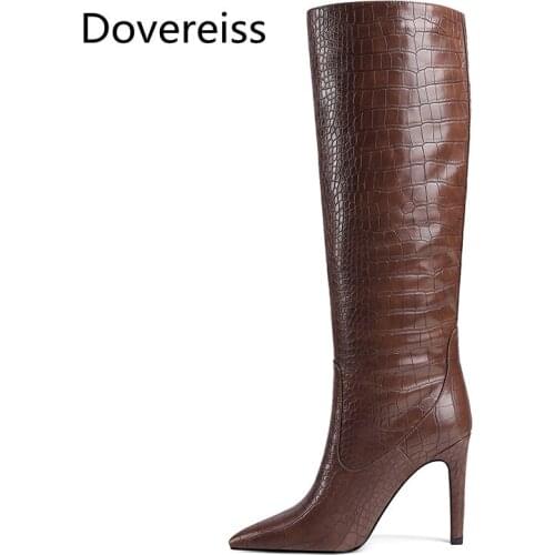 Winter For Woman New Fashion Sexy Consice Pure color yellow New Pointed toe Stilettos heels Knee high boots 34-43