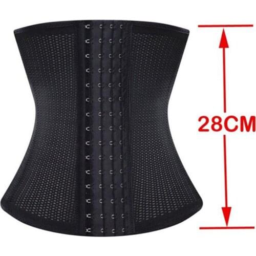 Women 28CM Breathable Waist Tummy Girdle Belt Body Shaper Trainer Control Corset Black Beige