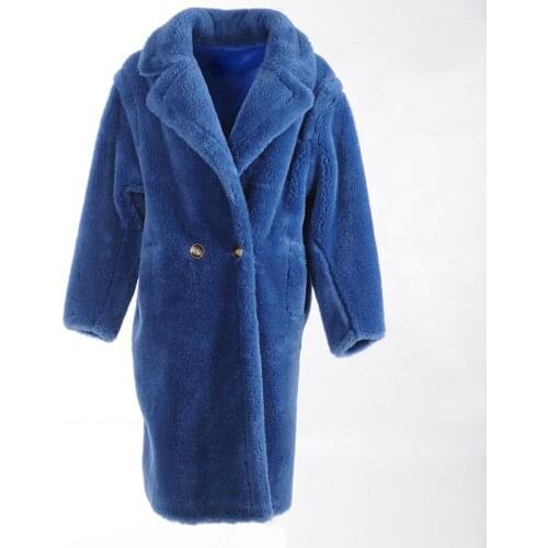 CX-G-T-03 2018 Women Fashion Winter Short Design Hooded Teddy Bear Coat Shearing Sheep Coat