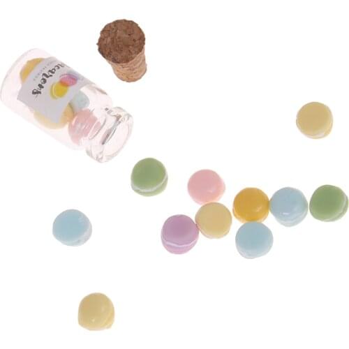 1Set Mini 1/12 Scale Miniature Dollhouse Macaron Pretend Play Kitchen Doll Food Dessert Accessories Toys
