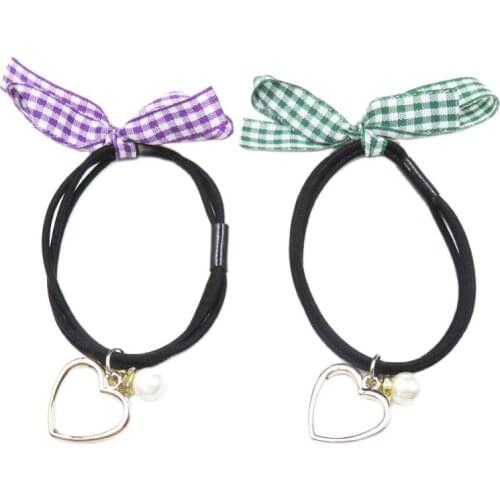 1PCS Pretty Flowers Big Beads Elastic Hair Bands Toys For Girl Handmade Bow Headband Scrunchy Kids Hair Accessories For Women