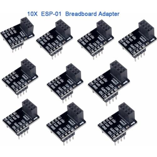 10pcs ESP8266 ESP-01 Breadboard Adapter PCB Breakout Board for Serial Wifi Transceiver Network RCmall FZ2178