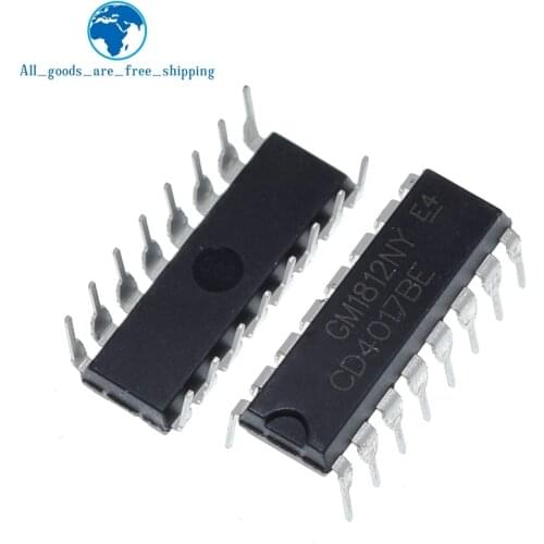 100PCS CD4017 CD4017B CD4017BE 4017 DECADE COUNTER DIVIDER IC