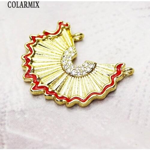 12 Pcs Sector pendant Fashion jewelry pendant Zircon jewelry pendants for women accessories pendants 7305