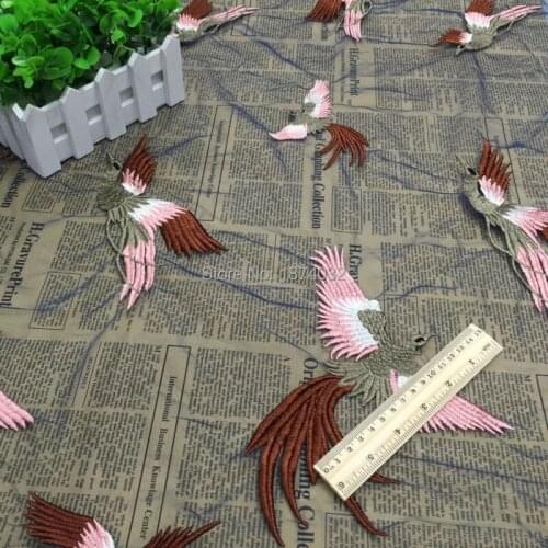 2016 African lace cotton materali French tulle Lace Fabric bird patten For Wedding Party dress Embroidery tulle lace fabric