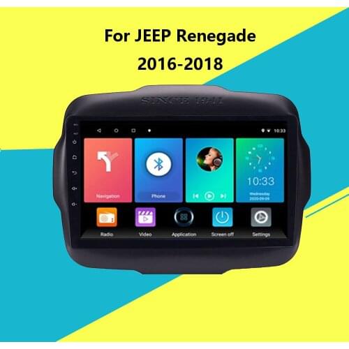 9 inch Android 8.1 2 Din Car Multimedia Stereo Player For JEEP Renegade 2016 2017 2018 Navigation GPS Radio