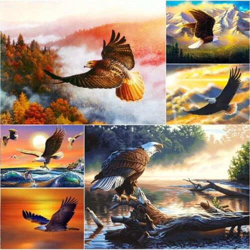 5D DIY Diamond Painting Animal Eagle Full Drill Cross Stitch Kits Square Round Mosaic Handmade Art Embroidery Home Decor Mural