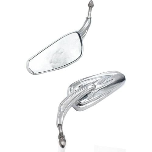 Chrome 8MM Rear View Side Mirrors For Harley Dyna Fatboy Electra Glide FLHT Softail Sportster 883 1200 Street Glide Motorcycle
