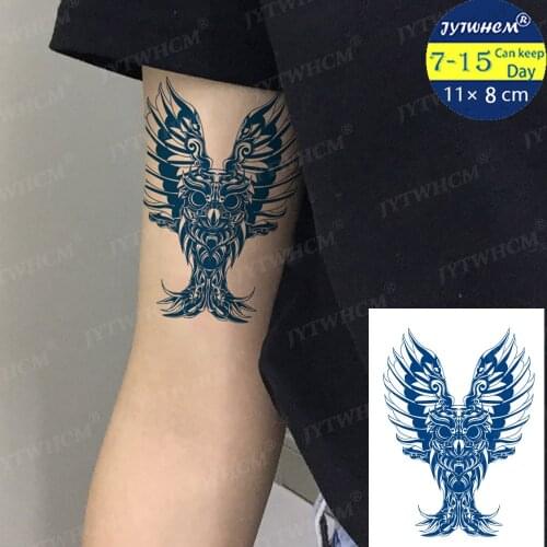 Bird Big Picture Temporary Female Fake Tattoo Edges Stickers Long Lasting Art Sleeve Flower Flash Tattoos Line Minimalist Child