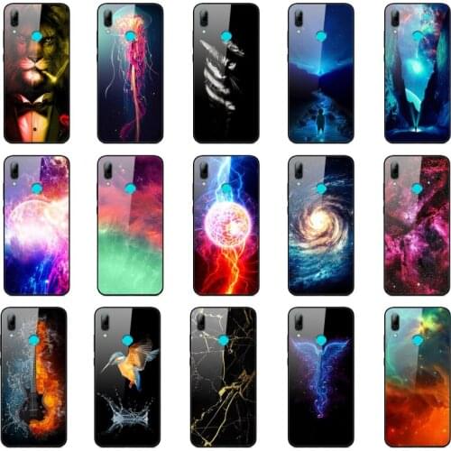 Silicone Phone Case For huawei honor 10 case Tempered Glass Back Cover for Huawei Honor 10 Lite Cases Honor10 Coque Etui pop Bag
