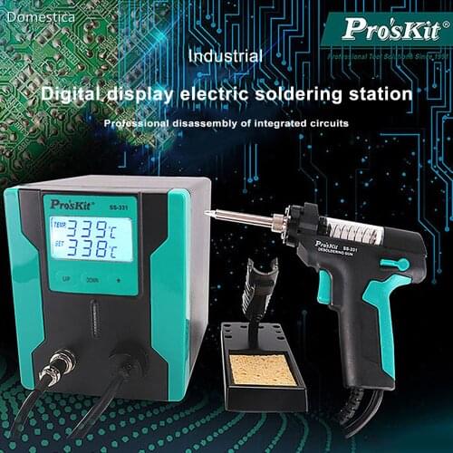 SS-331H ESD LCD Digital Electric Desoldering Pump Desoldering Suction Vacuum 220V-240V-50Hz 140W Ceramic Solder Sucker Gun Tool