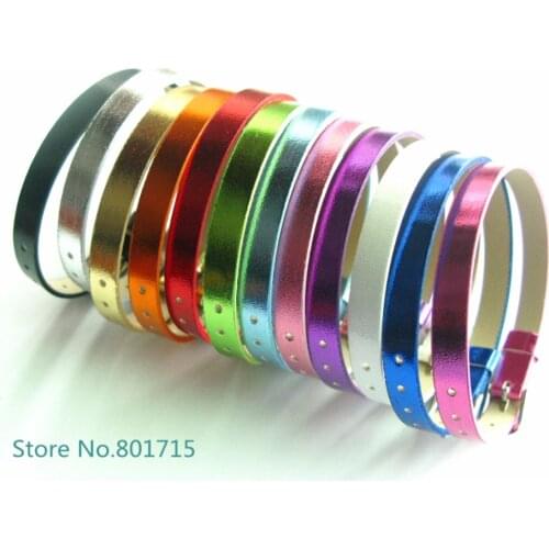 New Styles Fit 8mm slide letters and slide charms 10pcs 8mm width 210mm length Metal leather wrist strap DIY Accessories