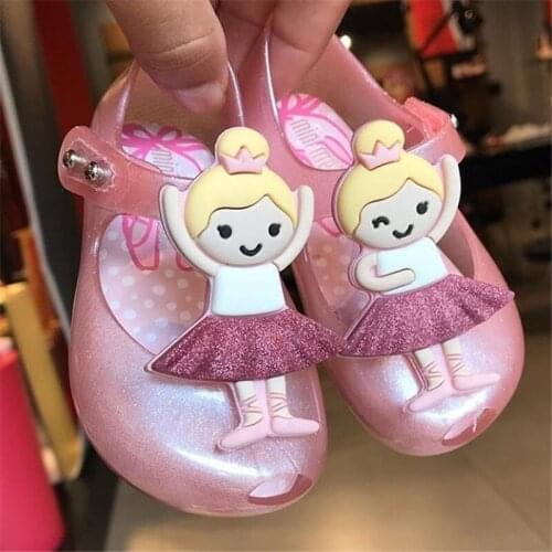 Mini Melissa Childrens Shoes Fashion Kids Girl jelly shoes Melissa ballet girls' Princess Candy shoes Party Sandals HMI021