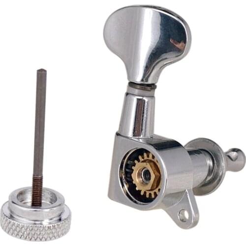 Made Of Iron And Zinc Alloy Guitar Gear Tuners 3R3L Silver Fishtail Guitar