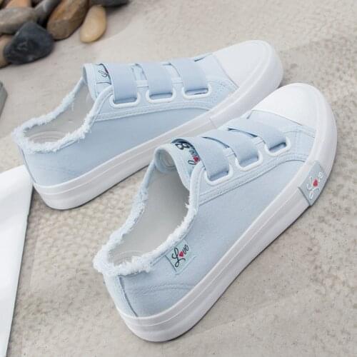 Women Flat Canvas Spring Vulcanized Shoes Female Elastic Band Sneakers Vogue Round Toe Platform Ladies Comfort Walking Shoes 8