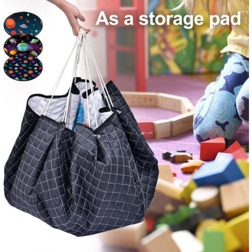 Carpet For Children Baby Play Mats Educational Mat Kids Storage Bag For Toy 150cm Starry Sky Round Rug Puzzle Mat On The Floor