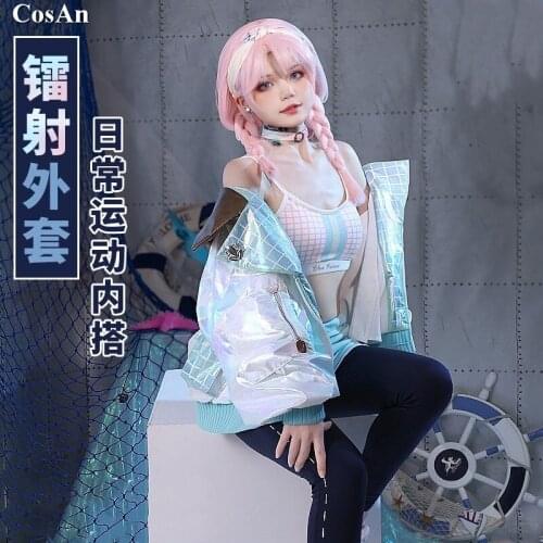 Hot Game Arknights Blue Poison Cosplay Costume Handsome Laser Coat Daily Sportswear Female Activity Party Role Play Clothing S-L