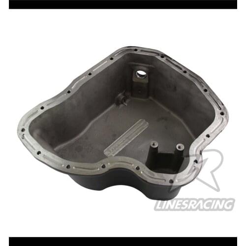 High Capacity Cast Aluminum Oil Pan fit for 2001-2010 6.6L LB7 LLY LBZ LMM Duramax Black/Silver