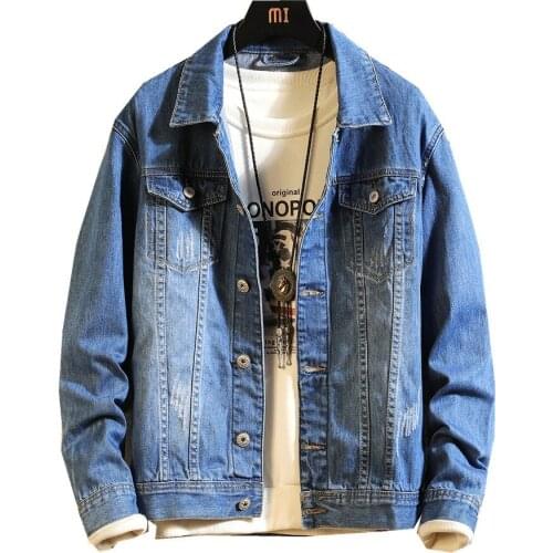 Trendy Brand Tooling Denim Jacket Mens 2020 Autumn Hot Sale Loose Trend Top Korean Couple Jacket Streetwear