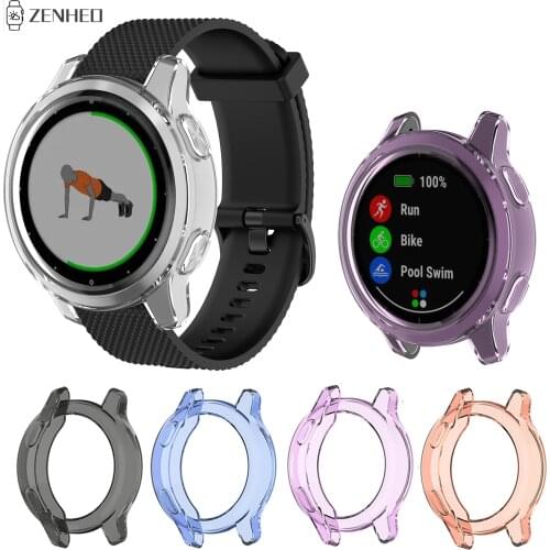 Soft TPU Protector Case Cover for Garmin Vivoactive 4 4S Protective Shell Frame for GarminActive S