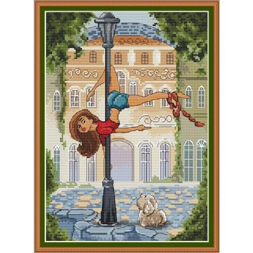 A-Counted Cross Stitch Kit Cross stitch RS cotton with cross stitch Lanarte Pole dance in life