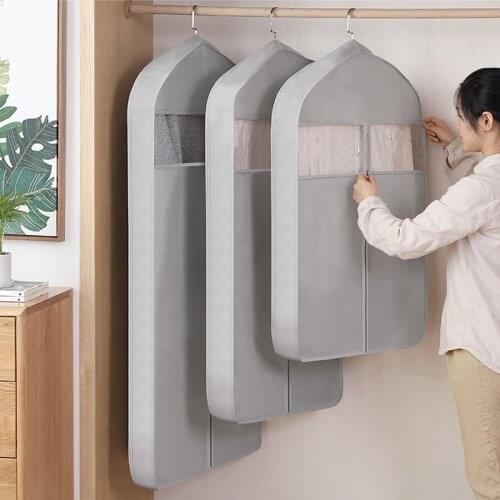 Nordic Clothing Dust Covers Suit Bag Clothes Protector Case Home Storage Bag Pouch Case Organizer Wardrobe Hanging Clothing
