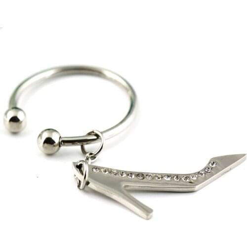 High heeled shoes keychain cute key ring for women heels key chain key holder high quality portachiavi Christmas gift