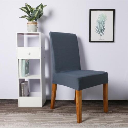 Solid Color Chair Cover Milk Silk Stretch Half Bag Chair Cover Slipcover Removable Wedding Restaurant Banquet Hotel Chair Cover