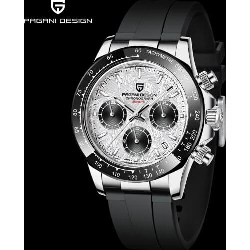 Pagani Design 2021 New Men Quartz Watch Luxury Sapphire Glass Sports Waterproof Rubber Strap Timepiece Luxury Relogio Masculino