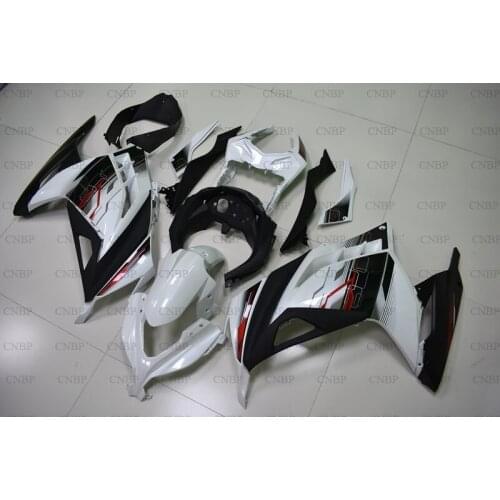 For Kawasaki Zx300r 2013 - 2015 Plastic Fairings Zx300r 14 15 Fairing Kits EX300 2013 White Black Motorcycle Fairing