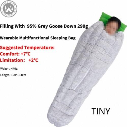 AEGISMAX TINY FP800 Wearable Portable Sleeping Bag 95% Goose Down Outdoor Mummy Type 36℉~45℉Camping Sleeping Bag