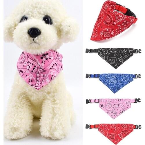 Adjustable Pet Dog Triangular Bandage Puppy Cat Scarf Bandana Collar Bibs Cat Neck Decor Dress Up Birthday Party Washable