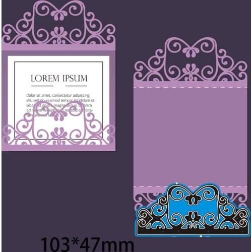 Cutting Dies Laser Invitation Metal and Stamps Stencil for DIY Scrapbooking Photo Album Embossing Paper Card 103*47mm