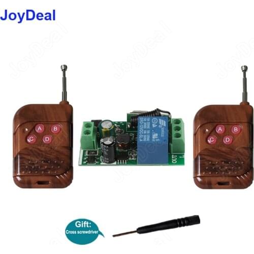 433 Mhz Wireless RF Remote Transmitter and AC 110V 220V 1 Ch Remote Control Switch Receiver For Floor Hall Bedroom Led Light DIY