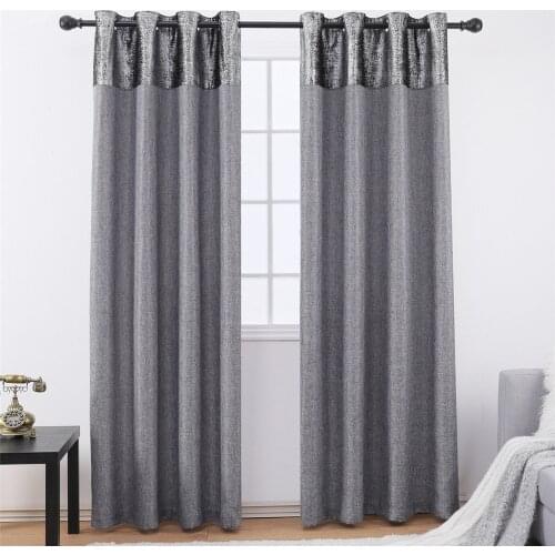 Luxury Blackout Curtains for Living Room Kitchen Bedroom High Shading Imitation Hemp Stitching Fashion Window Treatment