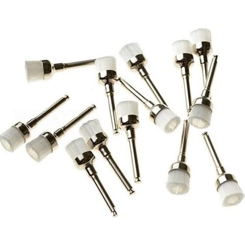 100pcs Dental Prophy Polishing Brushes Latch Type Junior Nylon Cup Type White High Quality