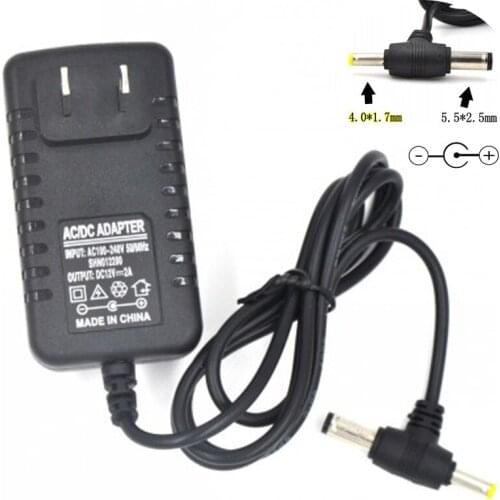 Compatible 4.0*1.7mm & 5.5*2.1mm - 5.5*2.5mm New Mobile DVD Player TV DVD EVD Universal Power Cord Charger,Free Shipping