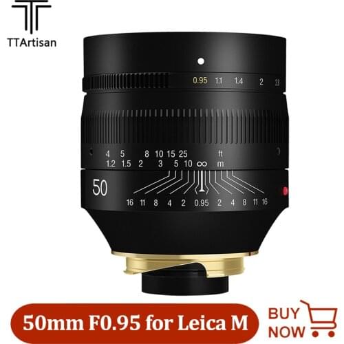 TTartisan 50mm F0.95 Lens Full Frame for Leica M Mount Camera M9 M10 Camera Lens Large Aperture Manual focus Fixed Lens