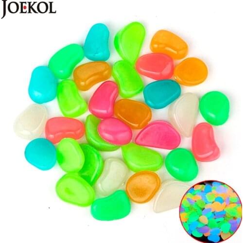 Garden Decor Luminous Stones Glow In The Dark Decorative Pebbles Outdoor Fish Tank Decoration Pebble Rocks Aquarium Mix Color