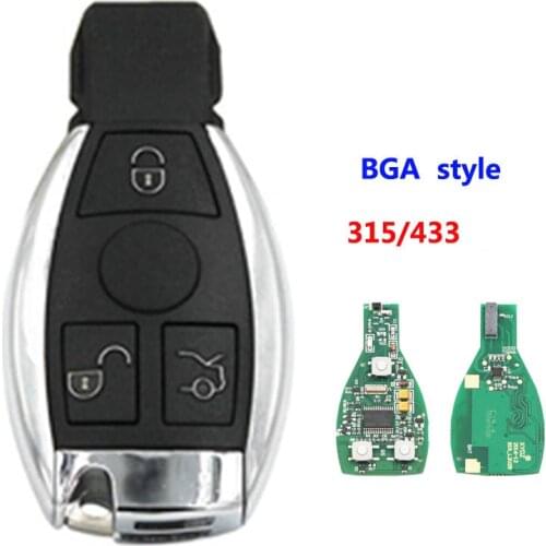 Smart key 3 button NEC and BGA and BE remote key with 315mhz 434MHZ for Mercedes Benz Car Remote Controller Year 2000