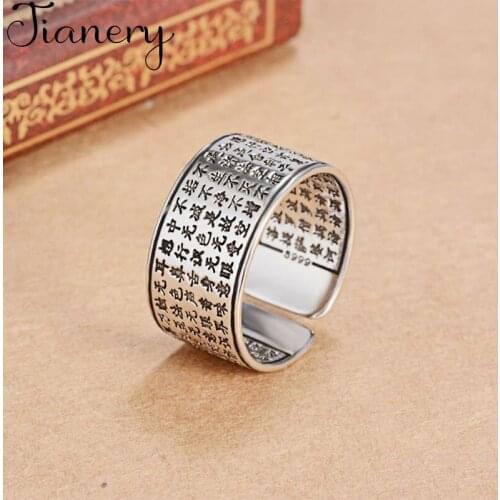 JIANERY Fashion Silver Color Character Rings For Women Girls Statement Opening Finger Ring Jewelry Wholesale