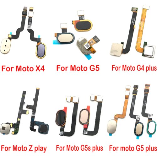 10Pcs/lot For Motorola Moto Z X4 Z Z2 P30 Play G5s G6 Plus Fingerprint Sensor Home Return Key Menu ButtonFlex Ribbon Cable