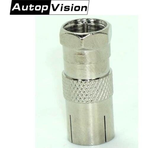 100pcs/lot Nickel Plated F Male Plug to PAL Female Jack Connector F Connector TV Socket DVB-T TV RF Adapter Wholesale