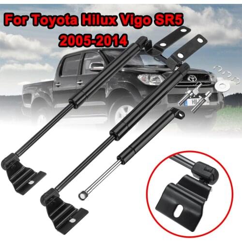 3pcs Car Front Bonnet + Tailgate Gas Lift Support Struts Bars Support Rod For Toyota Hilux Vigo SR5 2005-2014 Car Accessories