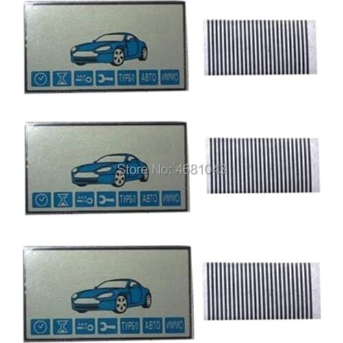 3PCS A93 LCD display screen for Russian 2-way Car Alarm System Starline A93 LCD Remote Control Keychain A93 Key Fob Chain