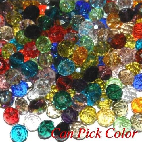 4mm 6mm 8mm new arrival hot loose strand Mixed Faceted Rondelle Glass Crystal Beads spacer Bracelet jewelry making f313s