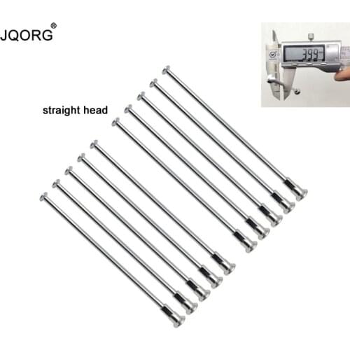 40 Pieces A Lot 8G Straight Pull Sliver Color Diameter 4.0 mm Motorcycle Spokes Galvanization Surface Round Body Cycling Spokes