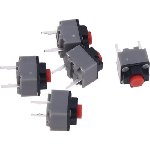 5pcs Micro Switch 6*6*7.3 mm Square Silent Switch Button Mouse DIP Microswitch Tact Switch